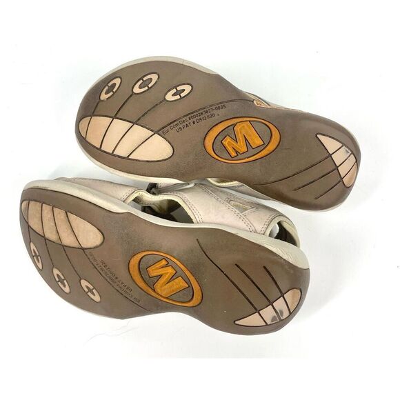 Merrell Via III Performance Casual Leather Sandals  CEMENT Women Size 5 - Picture 8 of 8
